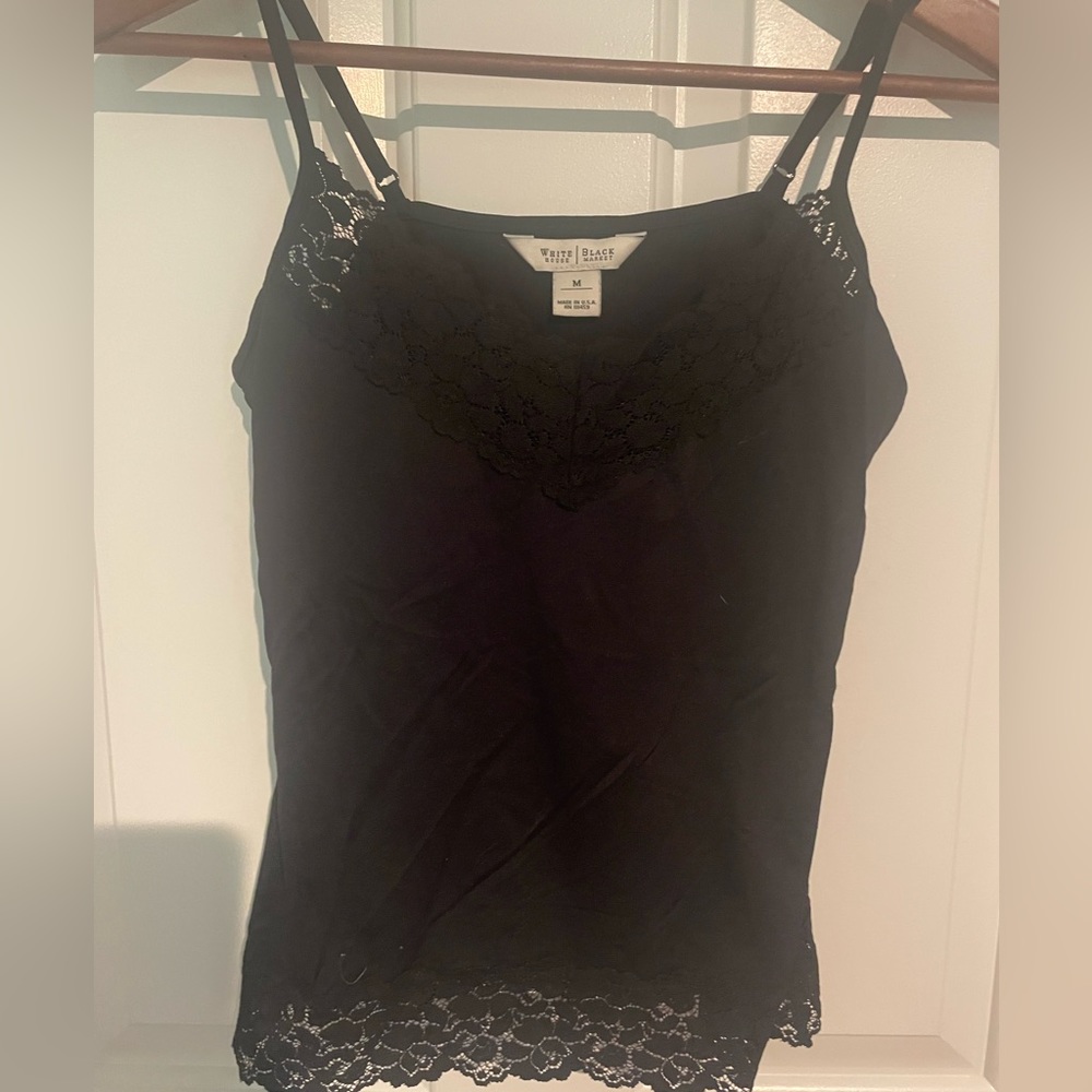 Black lace trim camisole